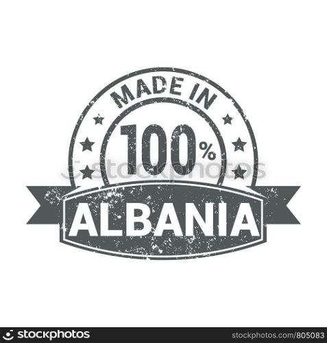 Albania stamp design vector