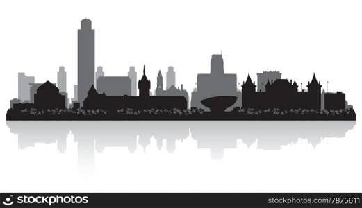 Albany New York city skyline vector silhouette illustration