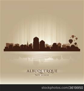 Albuquerque, New Mexico skyline city silhouette