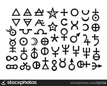 Alchemical Signs, part 1: Metals, Minerals and Alkali (Alchemical Symbols set)