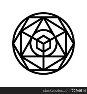 alchemy magic line icon vector. alchemy magic sign. isolated contour symbol black illustration. alchemy magic line icon vector illustration