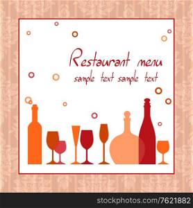 Alcohol bar or restaurant menu background design