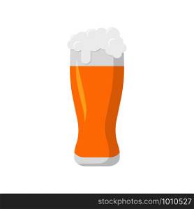 alcohol, beer glass in flat style, vector illustration. alcohol, beer glass in flat style, vector