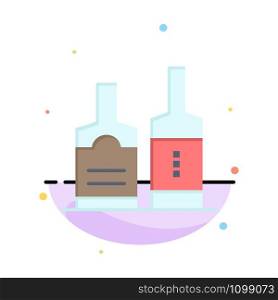 Alcohol, Beverage, Bottle, Bottles Abstract Flat Color Icon Template
