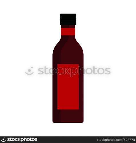 Alcohol bottle vector icon drink illustration glass. Beverage isolated white liquid party pub flat silhouette shape