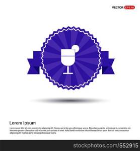 Alcohol cocktail icon - Purple Ribbon banner