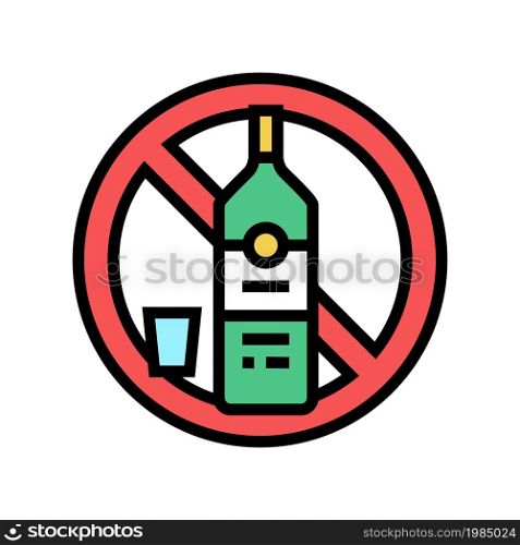 alcohol drink addiction color icon vector. alcohol drink addiction sign. isolated symbol illustration. alcohol drink addiction color icon vector illustration