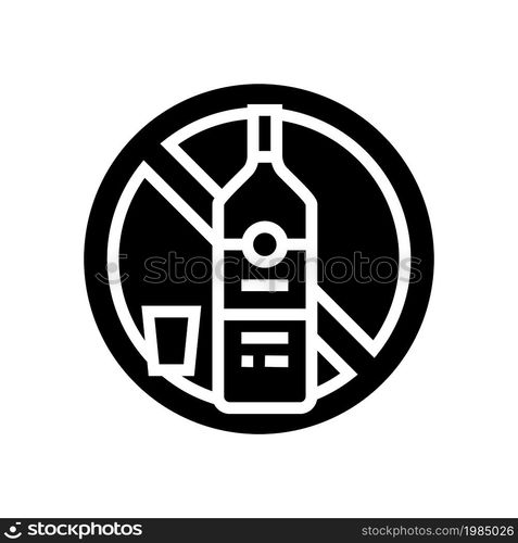 alcohol drink addiction glyph icon vector. alcohol drink addiction sign. isolated contour symbol black illustration. alcohol drink addiction glyph icon vector illustration