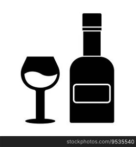 alcohol drink icon logo vector design template