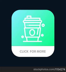 Alcohol, Drink, Juice, Usa Mobile App Button. Android and IOS Line Version