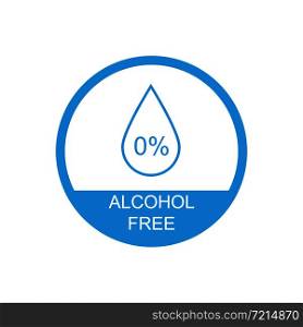 Alcohol free icon symbol simple design. Vector eps10