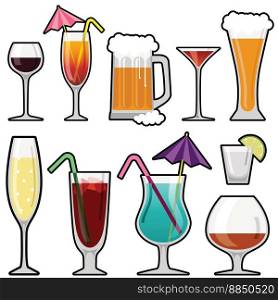 Alcohol glass vector image