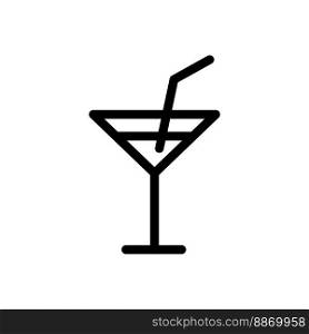 Alcohol icon line isolated on white background. Black flat thin icon on modern outline style. Linear symbol and editable stroke. Simple and pixel perfect stroke vector illustration