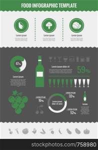 Alcohol Infographic Template. Vector Customizable Elements.