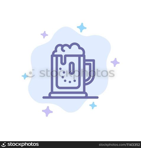 Alcohol party, Beer, Celebrate, Drink, Jar Blue Icon on Abstract Cloud Background