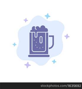 Alcohol party, Beer, Celebrate, Drink, Jar Blue Icon on Abstract Cloud Background