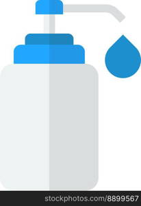 alcohol spray bottle illustration in minimal style isolated on background