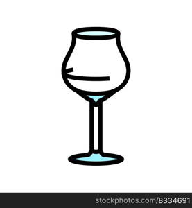 alcohol wine glass color icon vector. alcohol wine glass sign. isolated symbol illustration. alcohol wine glass color icon vector illustration