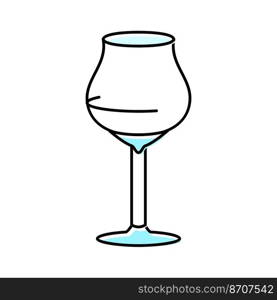 alcohol wine glass color icon vector. alcohol wine glass sign. isolated symbol illustration. alcohol wine glass color icon vector illustration