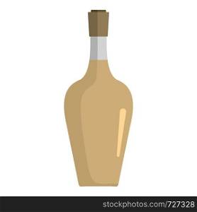 Alcoholic bottle icon. Flat illustration of alcoholic bottle vector icon for web. Alcoholic bottle icon, flat style
