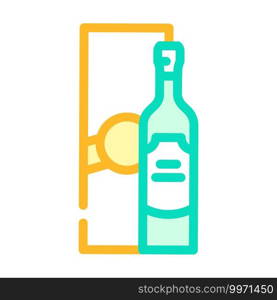 alcoholic drink bottle and package color icon vector. alcoholic drink bottle and package sign. isolated symbol illustration. alcoholic drink bottle and package color icon vector illustration
