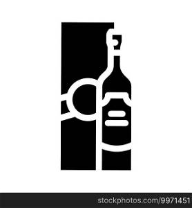 alcoholic drink bottle and package glyph icon vector. alcoholic drink bottle and package sign. isolated contour symbol black illustration. alcoholic drink bottle and package glyph icon vector illustration