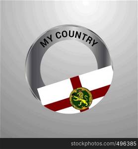Alderney My Country Flag badge