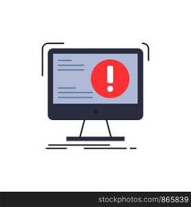 Alert, antivirus, attack, computer, virus Flat Color Icon Vector