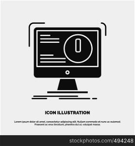 Alert, antivirus, attack, computer, virus Icon. glyph vector gray symbol for UI and UX, website or mobile application. Vector EPS10 Abstract Template background