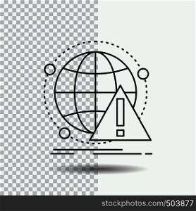 Alert, antivirus, attack, computer, virus Line Icon on Transparent Background. Black Icon Vector Illustration. Vector EPS10 Abstract Template background