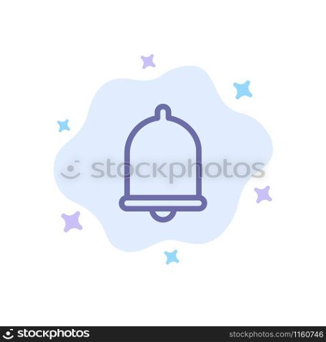 Alert, Bell, Notification, Sound Blue Icon on Abstract Cloud Background