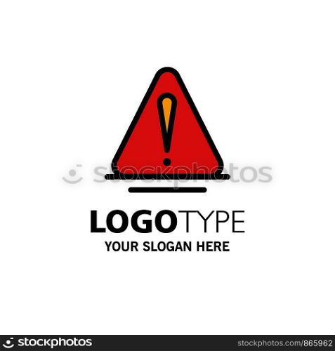 Alert, Danger, Warning, Logistic Business Logo Template. Flat Color