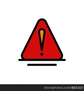 Alert, Danger, Warning, Logistic Flat Color Icon. Vector icon banner Template