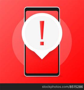 Alert message mobile notification. Danger error alerts. Alert message mobile notification. Danger error alerts.