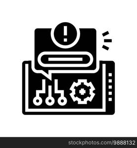 alert system glyph icon vector. alert system sign. isolated contour symbol black illustration. alert system glyph icon vector illustration