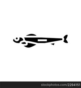 alevins salmon glyph icon vector. alevins salmon sign. isolated contour symbol black illustration. alevins salmon glyph icon vector illustration