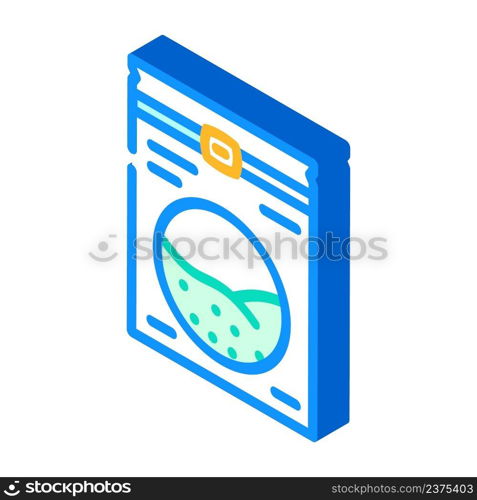 algae bag isometric icon vector. algae bag sign. isolated symbol illustration. algae bag isometric icon vector illustration