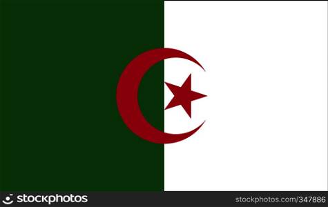 Algeria flag image for any design in simple style. Algeria flag image