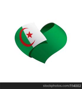 Algeria flag, vector illustration. Algeria flag, vector illustration on a white background