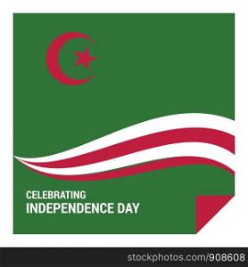 Algeria Independence day design card vector