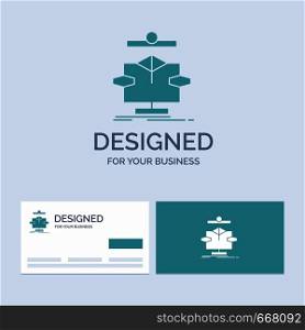 Algorithm, chart, data, diagram, flow Business Logo Glyph Icon Symbol for your business. Turquoise Business Cards with Brand logo template.. Vector EPS10 Abstract Template background