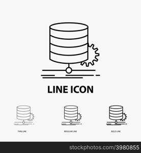 Algorithm, chart, data, diagram, flow Icon in Thin, Regular and Bold Line Style. Vector illustration