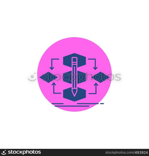 Algorithm, design, method, model, process Glyph Icon.. Vector EPS10 Abstract Template background