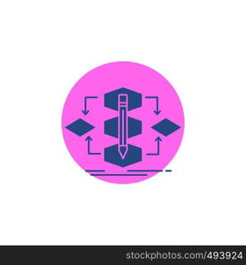 Algorithm, design, method, model, process Glyph Icon.. Vector EPS10 Abstract Template background