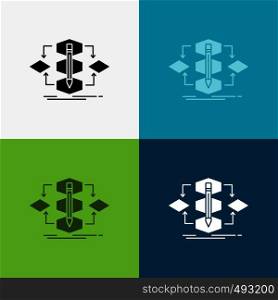 Algorithm, design, method, model, process Icon Over Various Background. glyph style design, designed for web and app. Eps 10 vector illustration. Vector EPS10 Abstract Template background