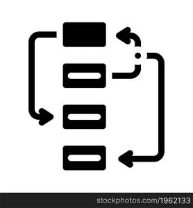 algorithm planning glyph icon vector. algorithm planning sign. isolated contour symbol black illustration. algorithm planning glyph icon vector illustration