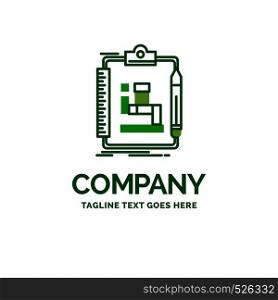 Algorithm, process, scheme, work, workflow Flat Business Logo template. Creative Green Brand Name Design.