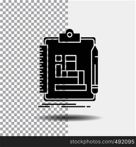 Algorithm, process, scheme, work, workflow Glyph Icon on Transparent Background. Black Icon. Vector EPS10 Abstract Template background