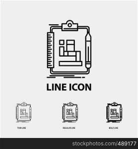 Algorithm, process, scheme, work, workflow Icon in Thin, Regular and Bold Line Style. Vector illustration. Vector EPS10 Abstract Template background