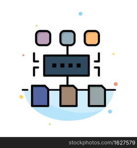 Algorithm, Program, User, Document Abstract Flat Color Icon Template